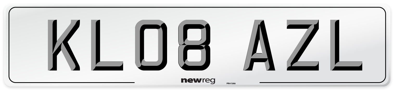 KL08 AZL Number Plate from New Reg